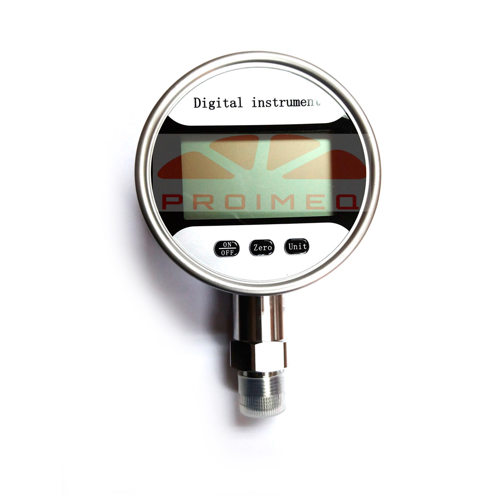 HC-YS100 Manometro digital 1/2", 0-60MPa diam 100mm carcaza acero inox #304 0-8700 ps