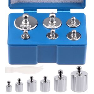 Set masa patron cromado calibracion gramo mini balanza 100gr, 50gr, 20gr. 10gr 5gr